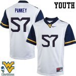 Youth West Virginia Mountaineers NCAA #57 Adam Pankey White Authentic Nike Stitched College Football Jersey VY15Y51XY